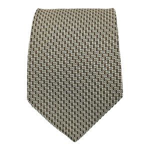 CHARVET Gold/Brown Geometric Silk Tie FRANCE 61"/ 4" EC